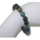 Natural Moss Agate Beaded Stretch Bracelets US-B072-5-1