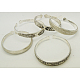 Ideas for Valentines Day for Her Zinc Alloy Engraved Cuff Bangles US-BJEW-55D-66-1