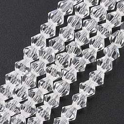 Imitate Austrian Crystal Bicone Glass Beads Strands US-GLAA-F029-4x4mm-13