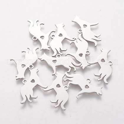 304 Stainless Steel Puppy Pendants US-STAS-Q201-T439-1