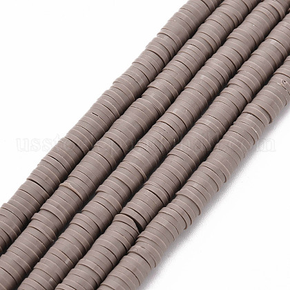 Handmade Polymer Clay Bead Strands US-CLAY-T002-6mm-52-1