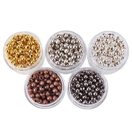 5 Box Iron Round Spacer Beads US-IFIN-X0001-03-B-1