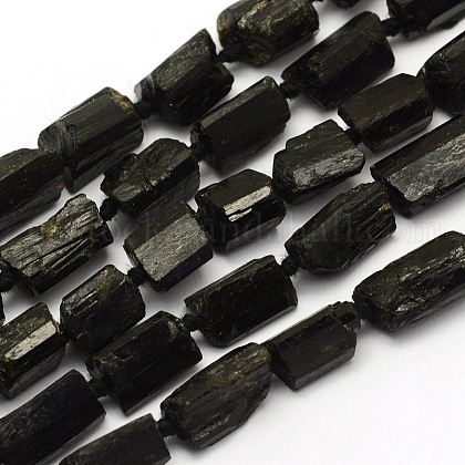 Natural Black Tourmaline Beads Strands US-G-L464-05-1
