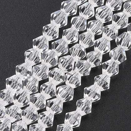 Imitate Austrian Crystal Bicone Glass Beads Strands US-GLAA-F029-4x4mm-13-1