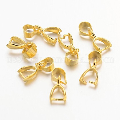 Golden Tone Brass Ice Pick Pinch Bails US-X-IFIN-KK08-G-1