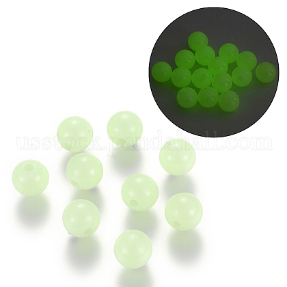 Luminous Acrylic Round Beads US-LACR-R002-6mm-01-1