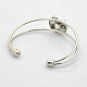 Brass Cuff Bangle Making for Snap Buttons US-KK-J184-74P-2