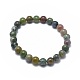 Natural Indian Agate Bead Stretch Bracelets US-BJEW-K212-A-010-2