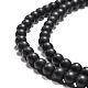 Synthetic Black Stone Beads Strands US-G-G508-6MM-2