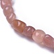 Natural Sunstone Bead Stretch Bracelets US-BJEW-K213-35-3