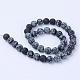 Natural Snowflake Obsidian Beads Strands US-G-Q462-8mm-10-2
