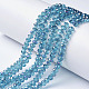 Electroplate Transparent Glass Beads Strands US-EGLA-A034-T6mm-F17-1