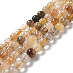 Natural Rutilated Quartz Beads Strands US-G-B029-B02-03