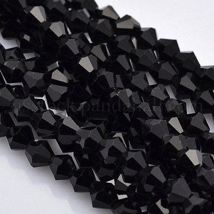 Faceted Bicone Glass Beads Strands US-EGLA-P017-4mm-04-1