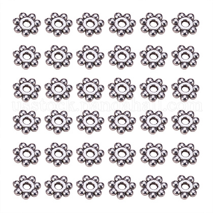 Tibetan Style Alloy Daisy Spacer Beads US-X-LF1022Y-NF-1