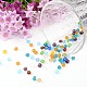 Faceted Rondelle Transparent Glass Beads US-GLAA-R152-6mm-M1-2