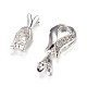 Alloy Rhinestone Magnetic Clasps US-X-RB-A047-01S-3