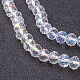 Faceted Rondelle Glass Beads Strands US-GR6MMY-28-2
