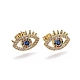 Brass Micro Pave Cubic Zirconia Stud Earrings US-EJEW-L224-29G-1