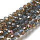Electroplate Glass Faceted Rondelle Beads Strands US-EGLA-D020-4x3mm-54-4