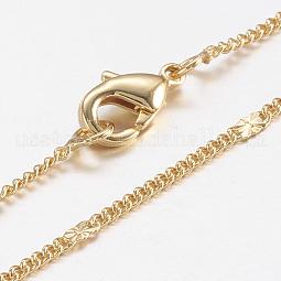 Brass Chain Necklaces US-MAK-L009-12G