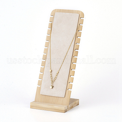 Bamboo Necklace Display Stand US-NDIS-E022-04-1