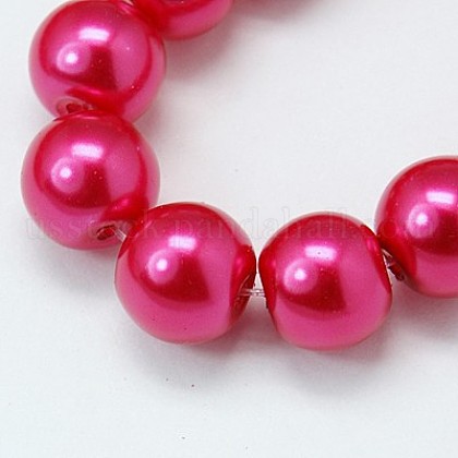 Glass Pearl Beads Strands US-HY-6D-B57-1