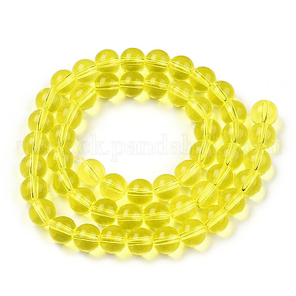 Transparent Glass Beads Strands&nbsp;US-GLAA-T032-T8mm-12-3