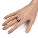 Non-Magnetic Synthetic Hematite Finger Rings US-RJEW-J005-03-4