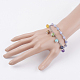 Natural & Synthetic Mixed Stone Stretch Bracelets US-BJEW-JB03533-4
