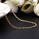 Gold Plated Brass Cable Chain Necklaces US-NJEW-BB10199-18-4