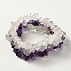 Multi-strand Gemstone Chips Stretch Bracelets US-BJEW-PH00610-05-2