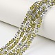 Electroplate Transparent Glass Beads Strands US-EGLA-A034-T10mm-M04-1
