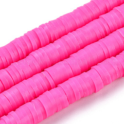 Flat Round Handmade Polymer Clay Beads US-CLAY-R067-6.0mm-31