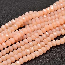 Faceted Rondelle Glass Beads Strands US-GLAA-I033-6mm-32