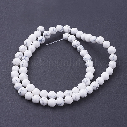 Synthetic Howlite Beads Strands&nbsp;US-G-E110-6mm-5-2