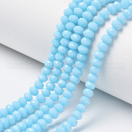 Opaque Solid Color Glass Beads Strands US-EGLA-A034-P2mm-D08-1