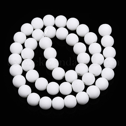 Opaque Glass Beads Strands&nbsp;US-GLAA-T032-P8mm-MD02-3