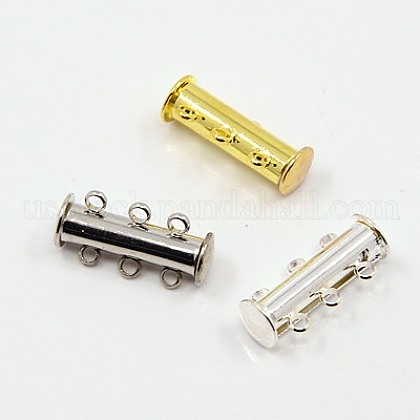 3-strands Brass Magnetic Slide Lock Clasps US-E214-M-1
