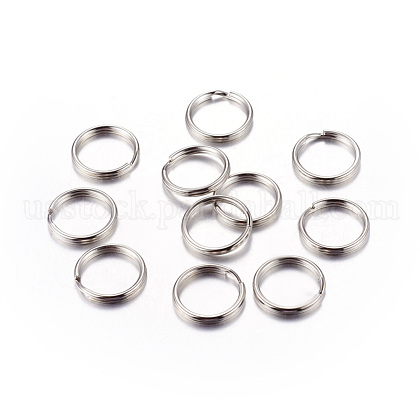 Platinum Plated Iron Split Key Rings US-X-IFIN-C057-15mm-1