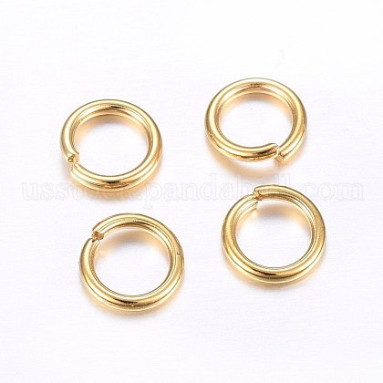 304 Stainless Steel Open Jump Rings US-STAS-O098-02G-14-1