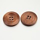 4-Hole Flat Round Wooden Buttons US-BUTT-O012-05-1