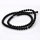Round Natural Black Onyx Beads Strands US-G-N0120-26-4mm-2