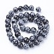 Natural Snowflake Obsidian Beads Strands US-GSR009-3