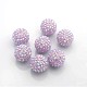 Chunky Resin Rhinestone Bubblegum Ball Beads US-CLAY-G007-7-1