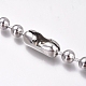 304 Stainless Steel Ball Chain Necklace US-NJEW-G340-05P-04-2