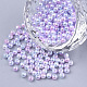 Rainbow ABS Plastic Imitation Pearl Beads US-OACR-Q174-10mm-01-1