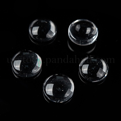 Transparent Glass Cabochons&nbsp;US-GGLA-R026-8mm-6