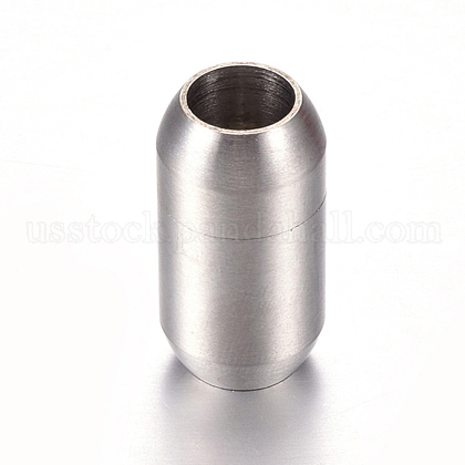 304 Stainless Steel Magnetic Clasps with Glue-in Ends US-STAS-Q164-1