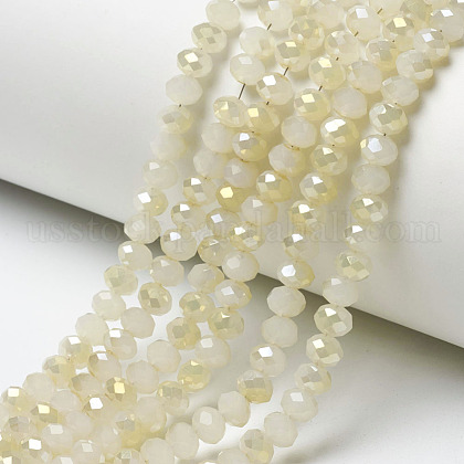 Electroplate Glass Beads Strands US-EGLA-A034-J10mm-H04-1